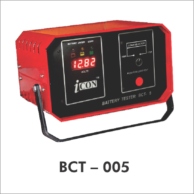 ICON Battery Tester - Mild Steel Construction, 500 Grams Weight | 220-240 Volt Measuring Voltage Range, 50 Hertz Frequency, Red Color