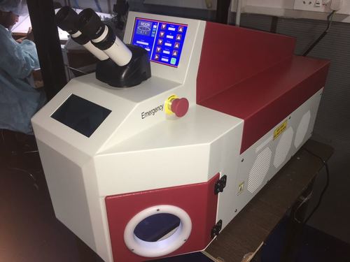 Laser Soldering Machine - 200 Watts, 3x2x2 ft Design | High Efficiency, Eco-Friendly, PLC Control, Water Cooling, Jewelry-Grade Accuracy