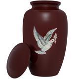 Brass Cremation Urn - 100% Brass & Aluminum, Handcrafted By Artisans | Heart Keepsake And Small Keepsake Included