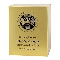 Gold Coast Guard Brass Memorial Urn