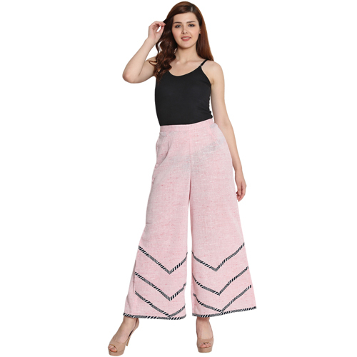 Ladies Pink Palazzo Pants