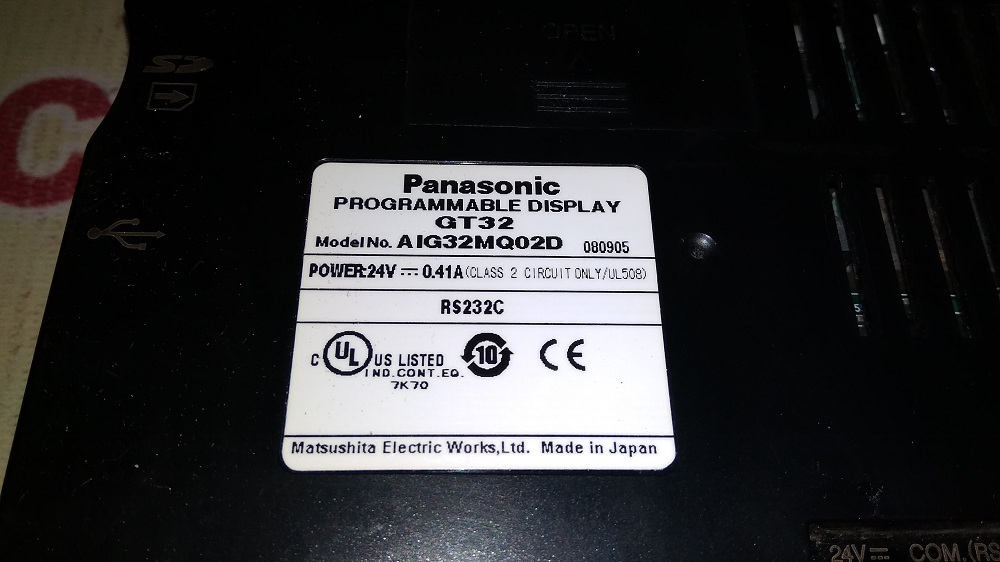 Panasonic Hmi - 7 Inch Lcd Display, 800x480 Resolution, Ethernet/rs Interface, 24 Vdc Power Supply, Panel Mount, Industrial Automation & Monitoring