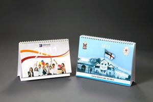 Customized Table Calendars - Glossy & Matte Finish, A4/a3/a5 Sizes, Full Color Printing With Wire-o, Spiral Or Saddle Stitch Binding