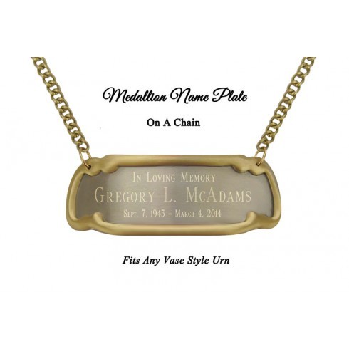 Loving Heart Family Tree Cremation Urn - Brass Metal, 10 3/4" Height, Matte Olive Green With Gold Trim - Engraved Family Tree Design