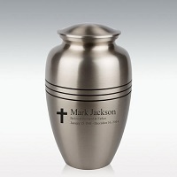 Purple & Silver Large Lavender Bloom Cremation Urn