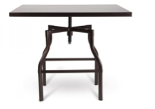 Industrial Square Coffee Table - Iron And Wood Composition | Smooth Glossy Finish, Elegant Alluring Look, Precise Polishing