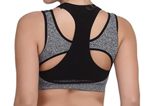 Sports Bra - Padded Design, Girls' Size | Sweat-wicking Fabric, Double Layer For Comfort, Power Racerback For Stable Movement