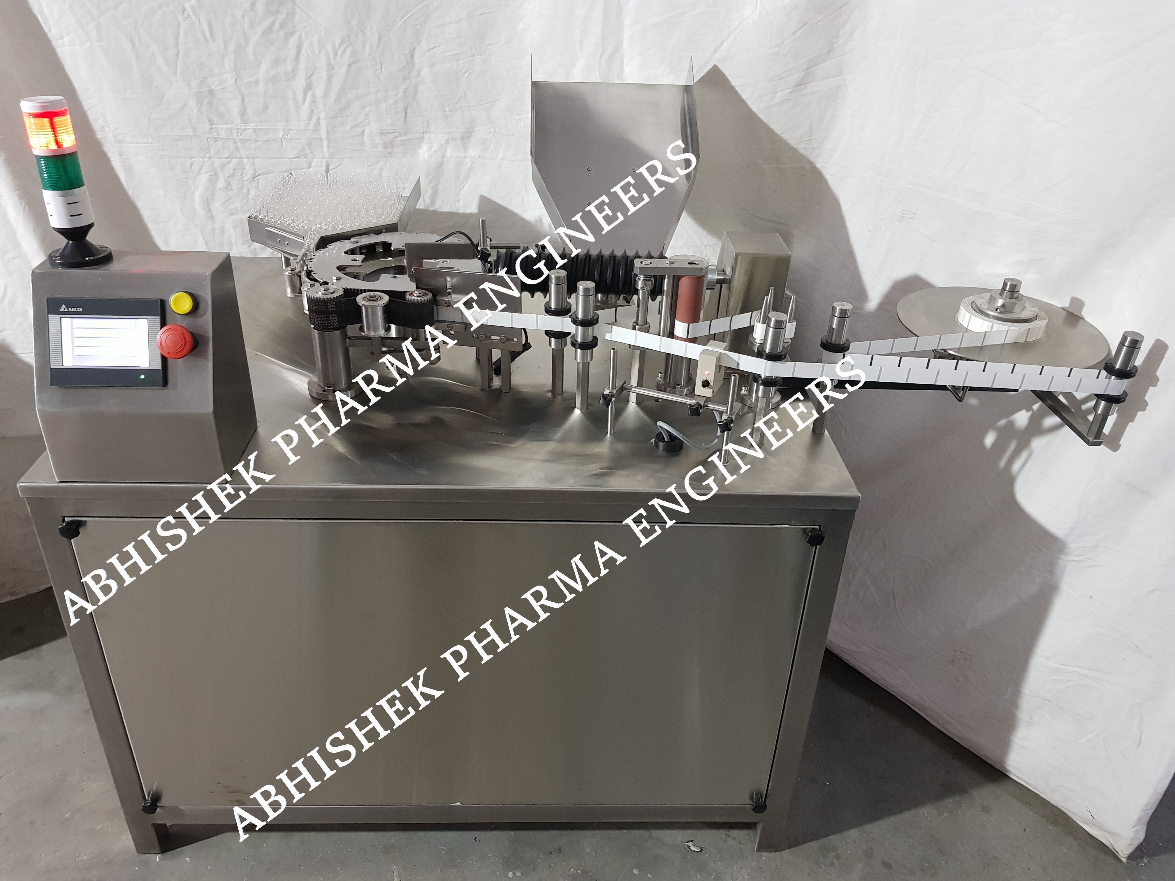 High Speed Ampoule Labeling Machine - 350 Kg Electric Automatic, 230v Plc Control | Safe Operation, 12 Month Warranty