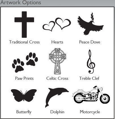 Silver Large Black & Red Brushed Cremation Urn Engravable