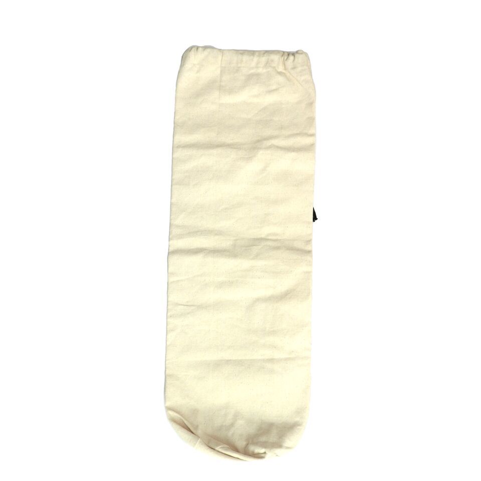 Yoga Mat Carrying Canvas Bag - Height 16 Inch, Length 24 Inch, Width 5 Inch | Durable Off-white Fabric, Adjustable Strap, Tear And Fade Resistant