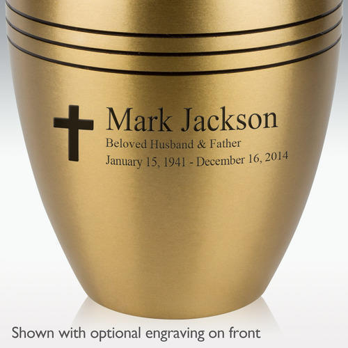 Gold Classic Grecian Brass Large Cremation Urn Engravable