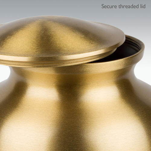 Gold Classic Grecian Brass Large Cremation Urn Engravable