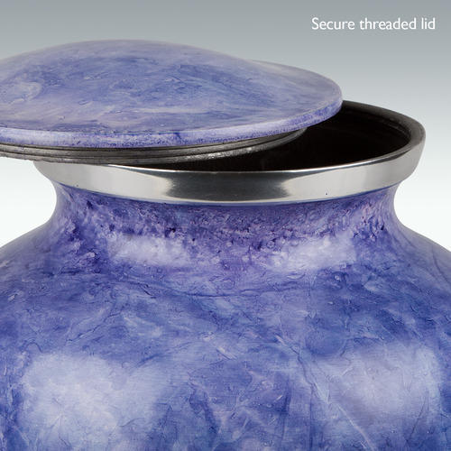 Blue Medium Lavender Cremation Urn Engravable