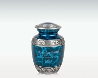 नीला छोटा फ़िरोज़ा ड्रीम श्मशान कलश