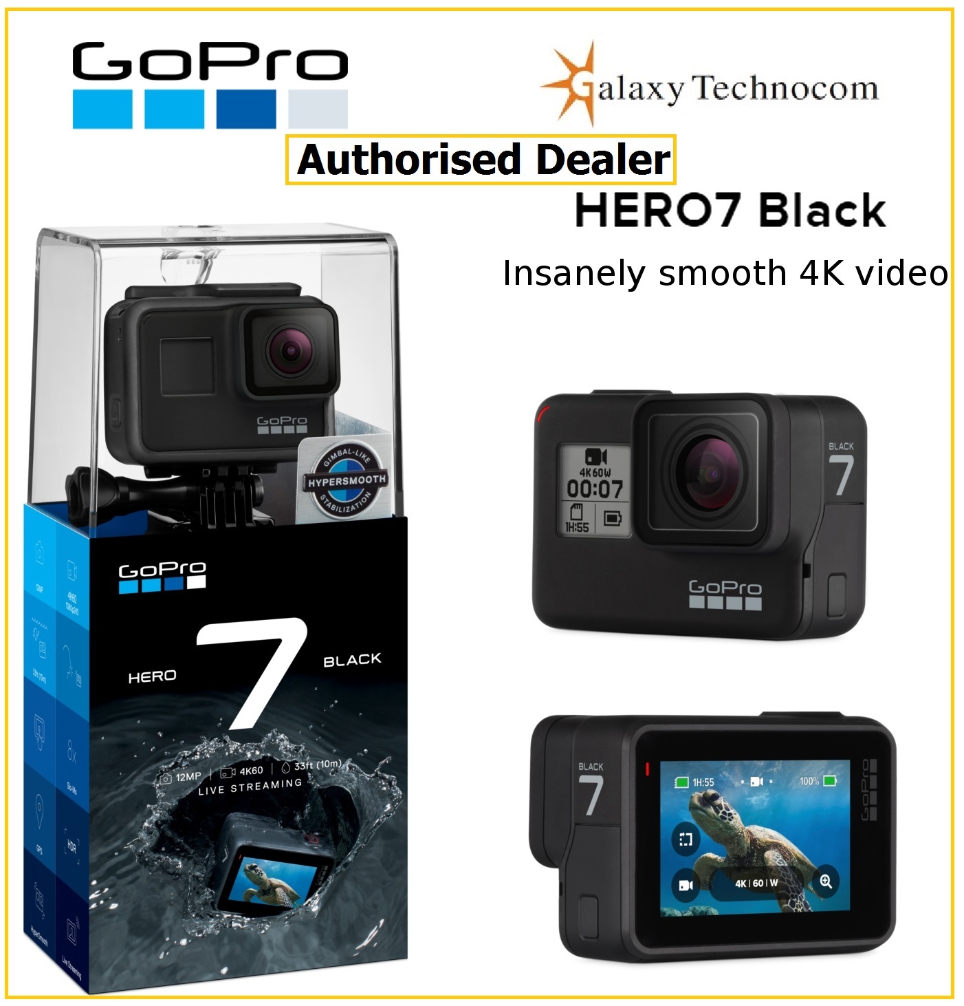 Gopro Mini Camera - 4k60 Cmos Sensor, Waterproof Capability | Facebook Live Streaming, Rtmp Url Support, Automatic Photo And Video Transfer, Gps Performance Stickers