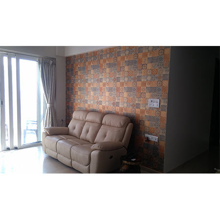 Wallpaper - PVC Material, Various Dimensions, Brown Color | Brick Style, Stone Pattern, Wear & Tear Resistance, Moisture Proof