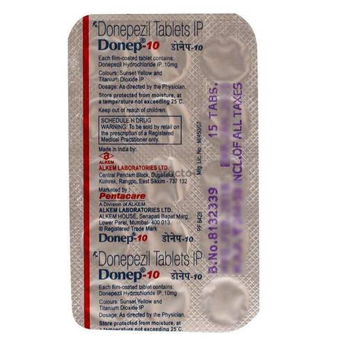 Donep 10mg Tablet General Medicines