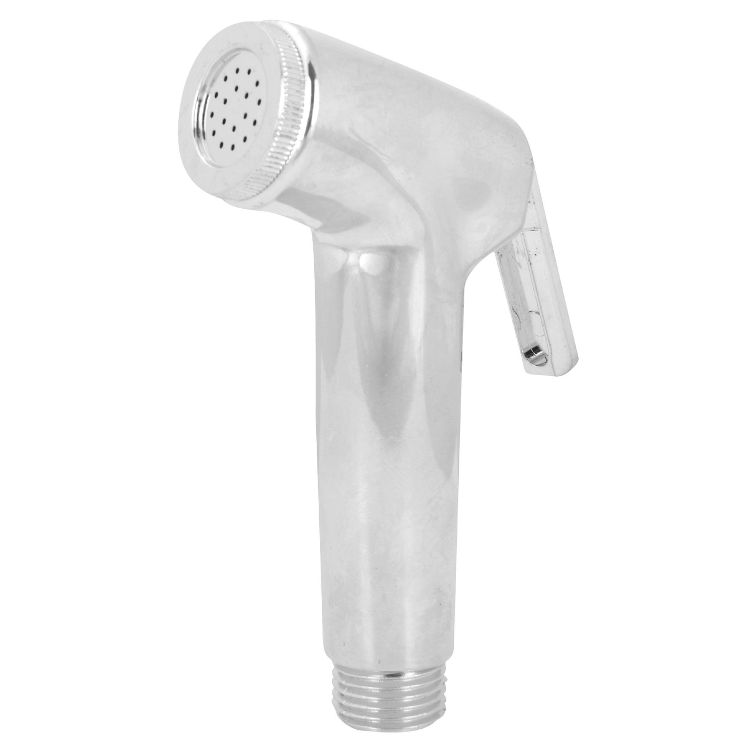 Brass Health Faucet Gun - Abs Gun, 1 Meter Stainless Steel Pipe, Silver | Modern Round Design, Single Handle, Wall Hook Included