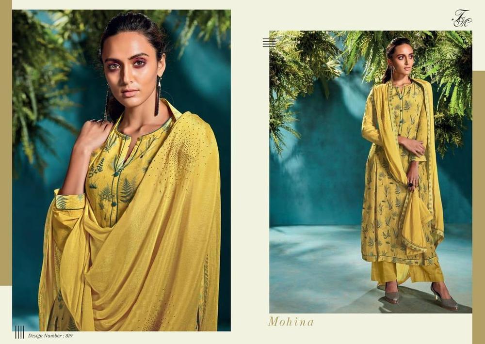 Yellow Digital Printed Salwar Suits