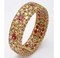 Jadau Bangles - Intricately Crafted Gold And Silver, Perfect For Weddings And Festivities