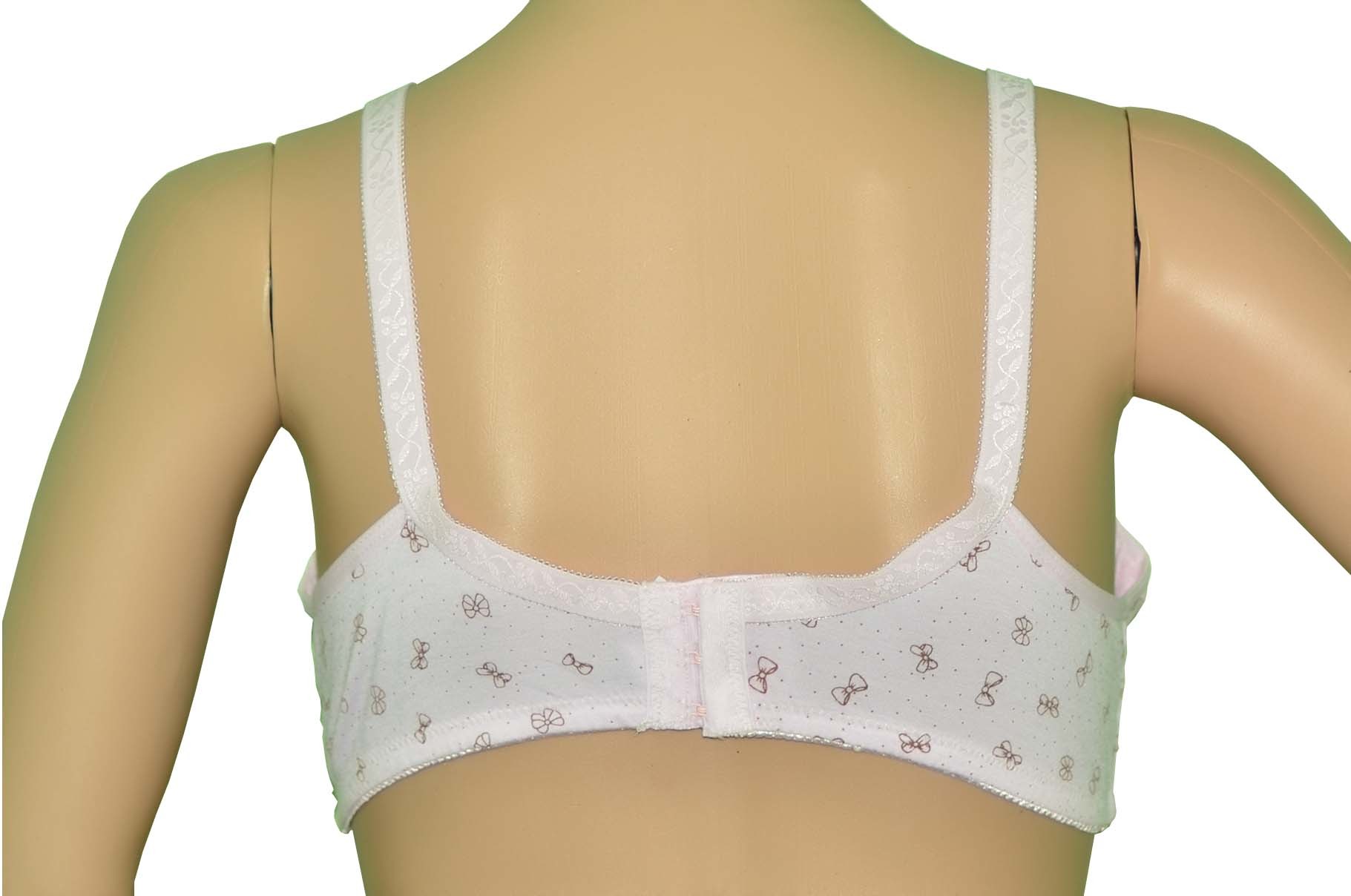 Feeding Bra - Cotton Blend, Sizes 34-36 | Padded Cups, Auto Adjusting Fit, Full Coverage, Smooth Fabric, Adjustable Straps, Ballet Back Design