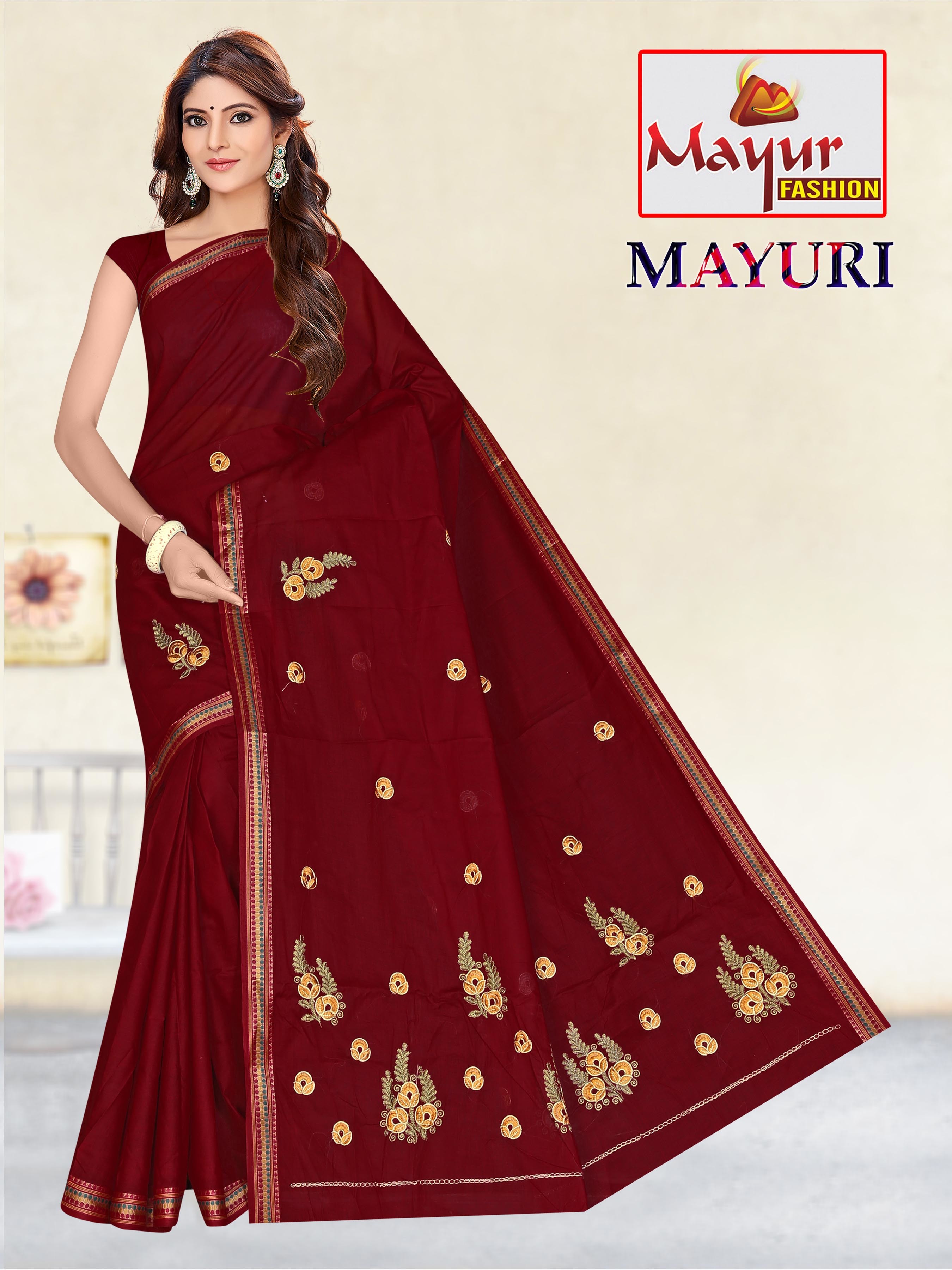 16 Designer Cotton Saree