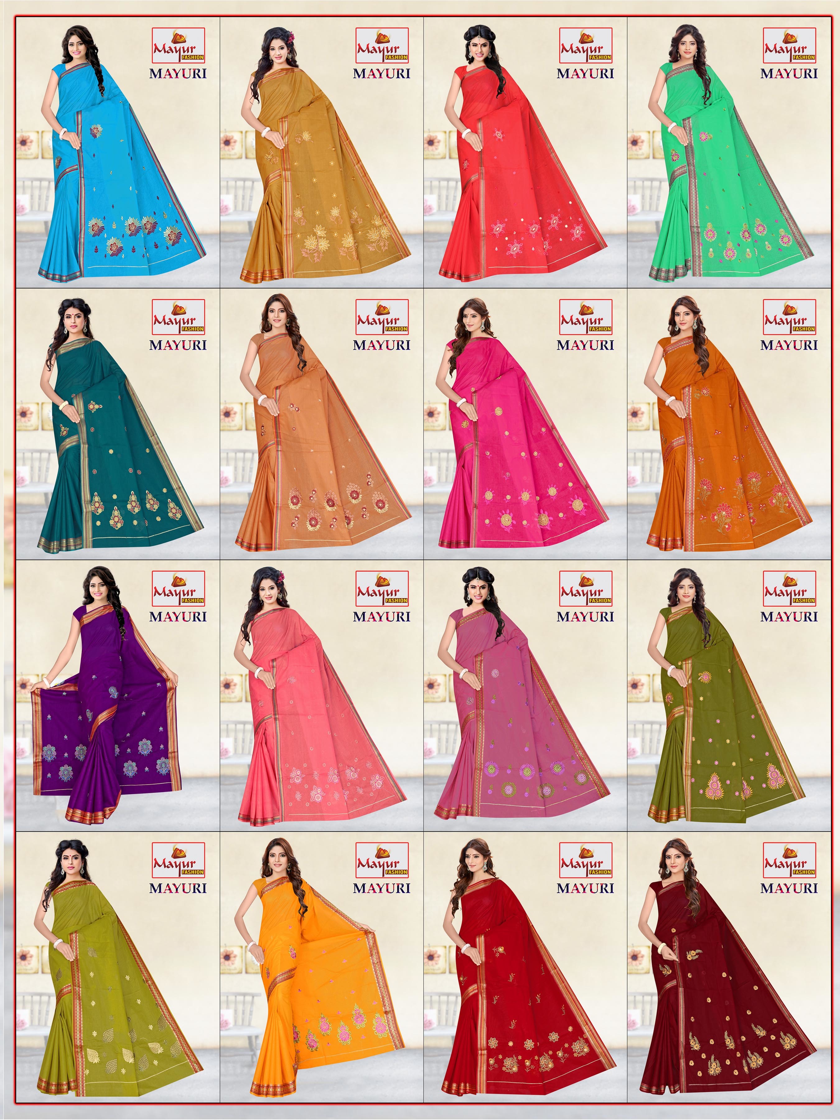 16 Cotton Work Saree