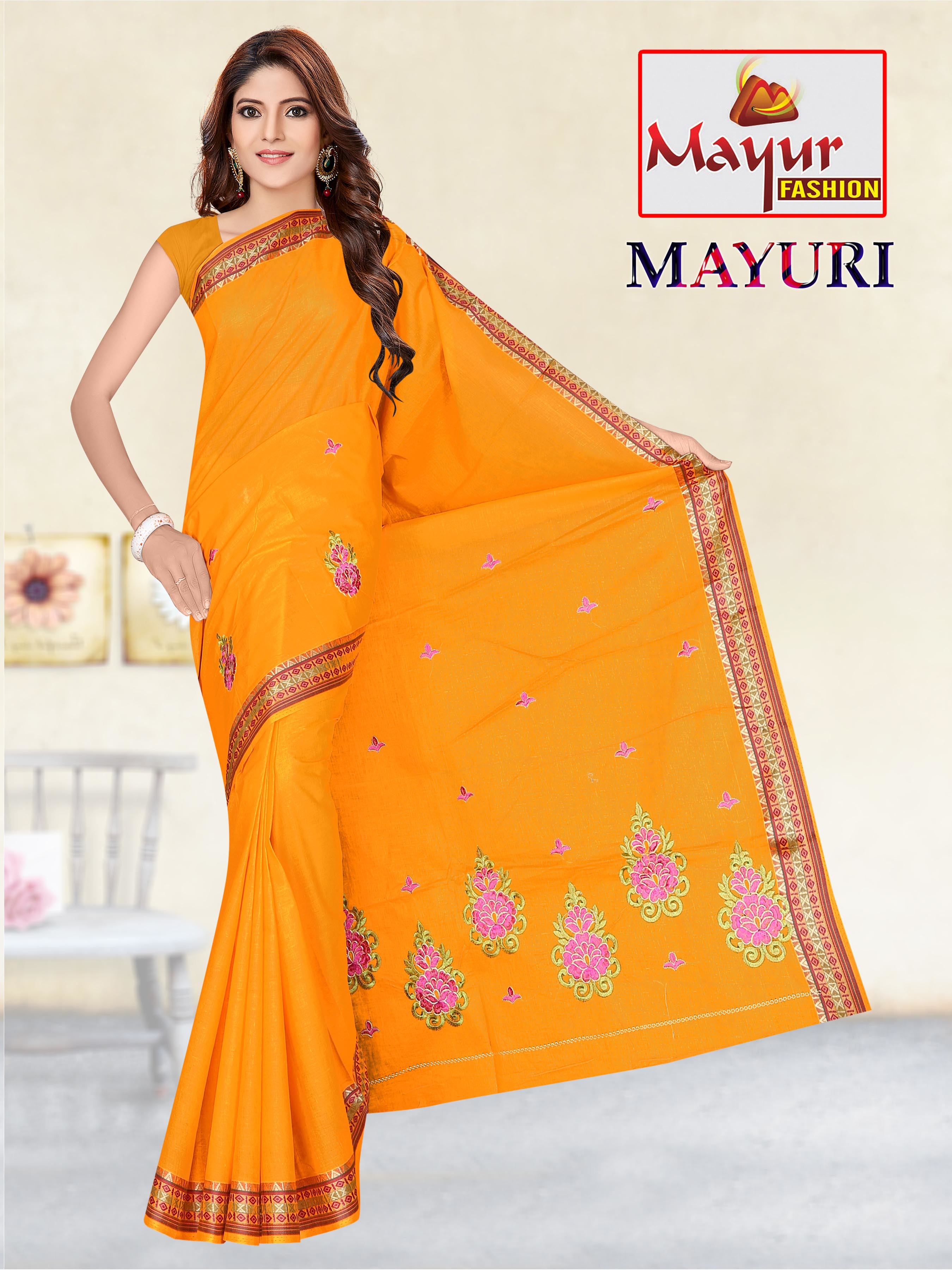16 Pure Cotton Work Saree