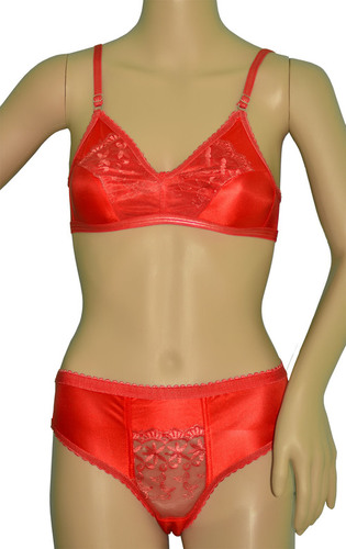 Bra Panty Set - Silk Fabric, Sizes 32/34/36 | Plain Design for Girls, Elegant Comfort with Unique Bra Style