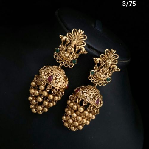Copper Alloy Antique Costume Earrings