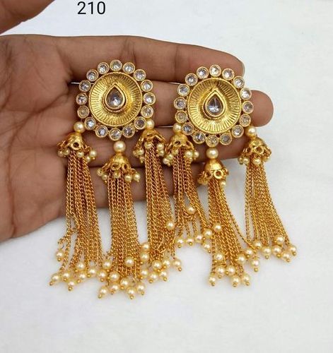 Golden Long Earrings