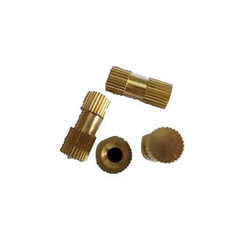 Threaded Insert Nut - Brass, Male Connection, Polished Finish, Compatible with Hot & Cold Plastic Molding | High Tensile Strength, Excellent Corrosion Resistance
