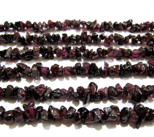 Natural Garnet Irregular Chip Gravel Uncut Nugget Beads