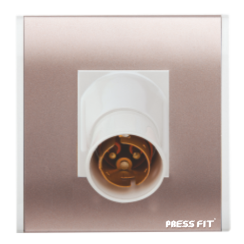 व्हाइट प्रेसफिट रॉयल लैंप एंगल बैटन बल्ब होल्डर