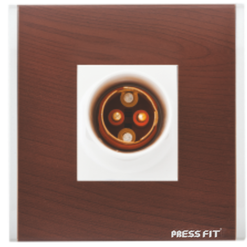 Pressfit Royal Lamp Batten Holder - Plastic, 20 Pieces, Teak Wood & Oak Wood Color | Safety Fixing Modular Design, Electric Power Source