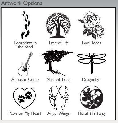 Shiny Green & Silver Earth Blooms Cremation Urn Engravable