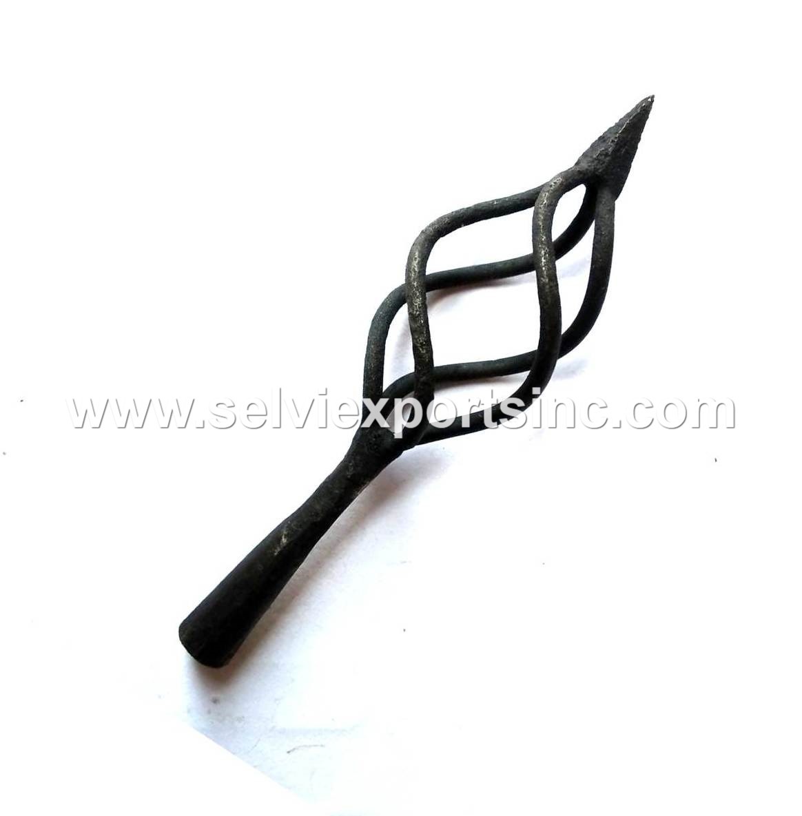 Hand Forged Iron Fire Arrowhead Length: 4.3 Inch (In)