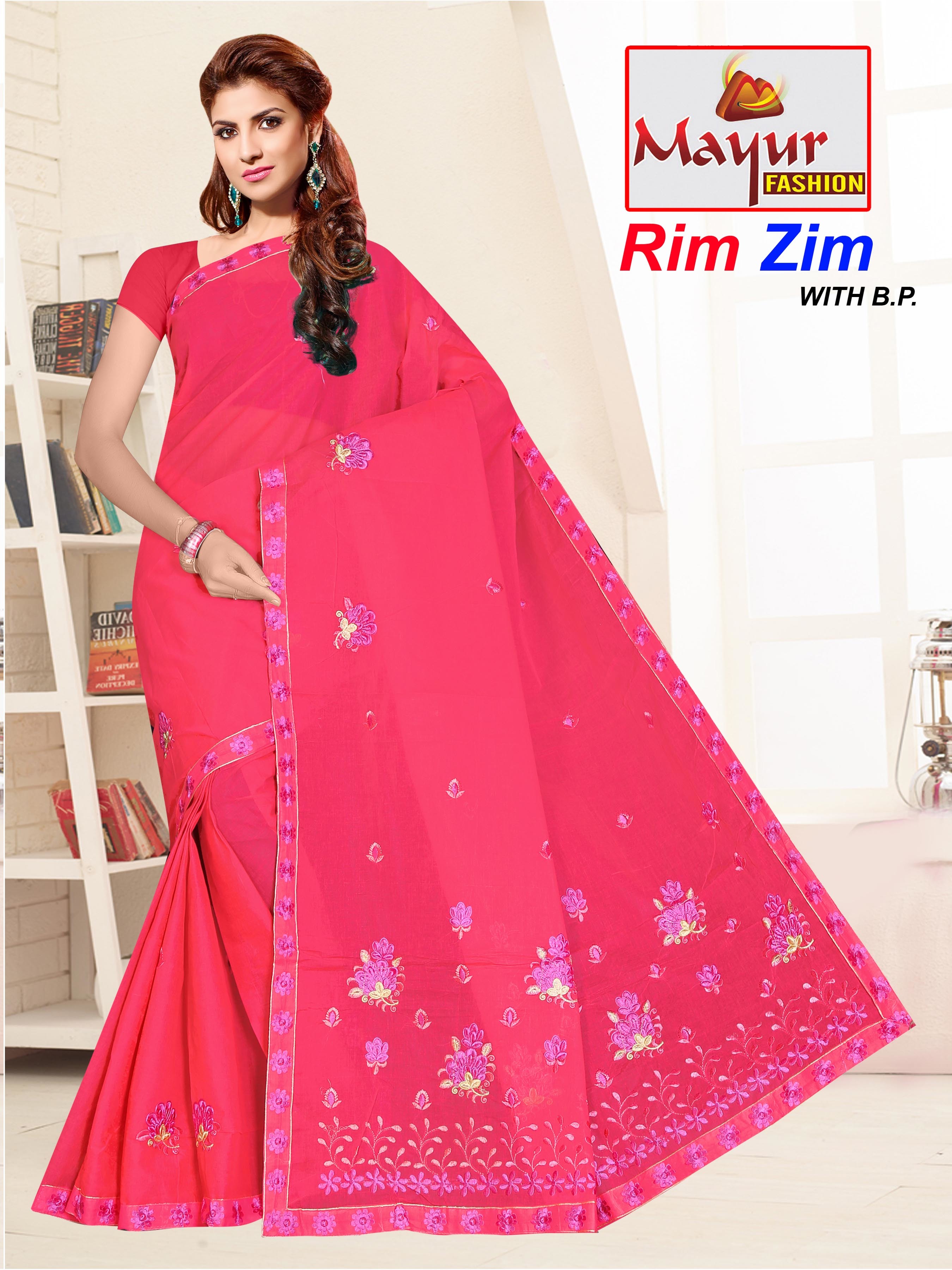 16 Rim Zhim Cotton Work Saree