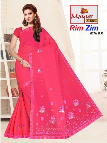 16 Ladies Cotton Embroidery Saree