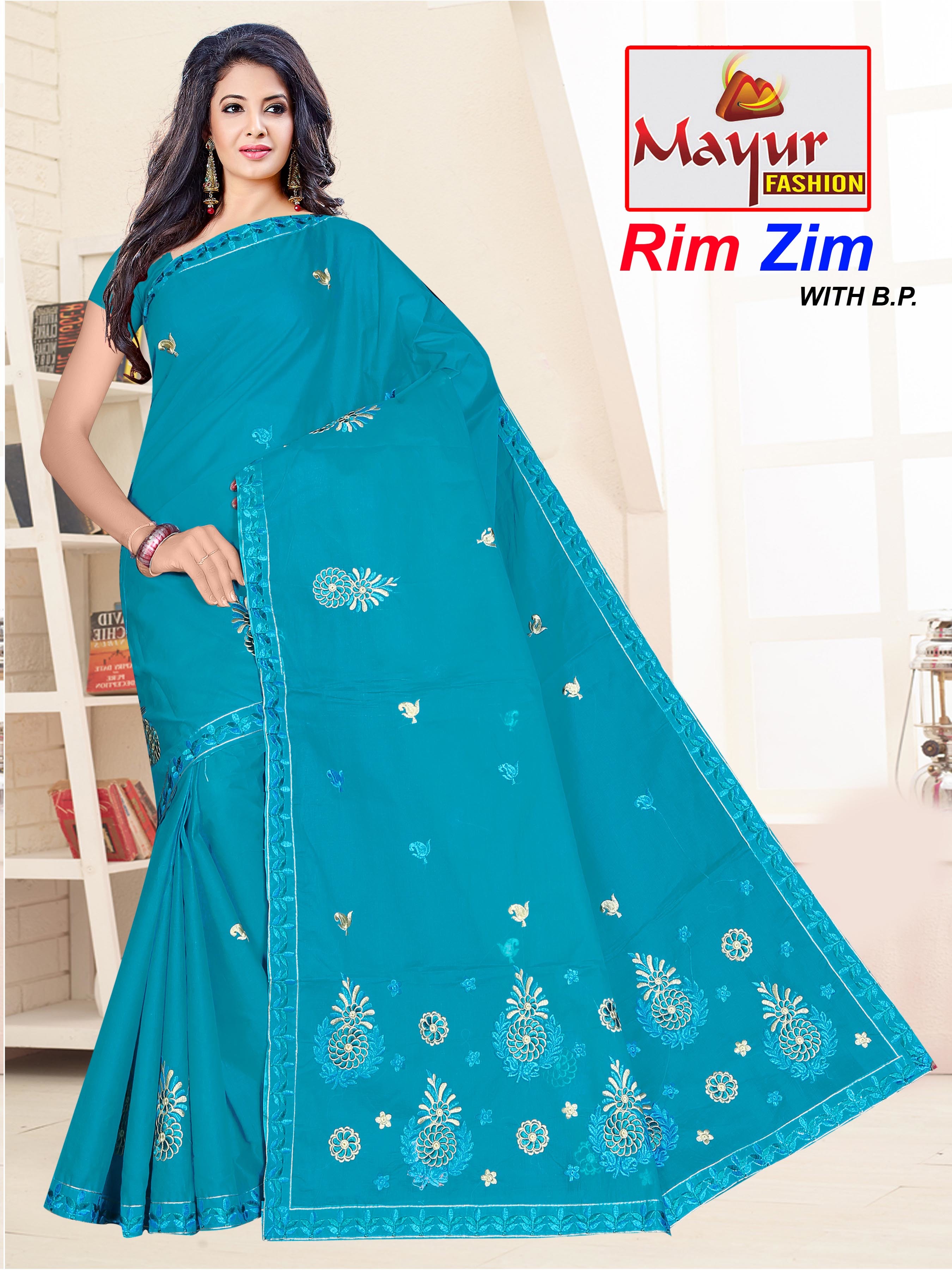 16 Cotton Embroidery Work Saree