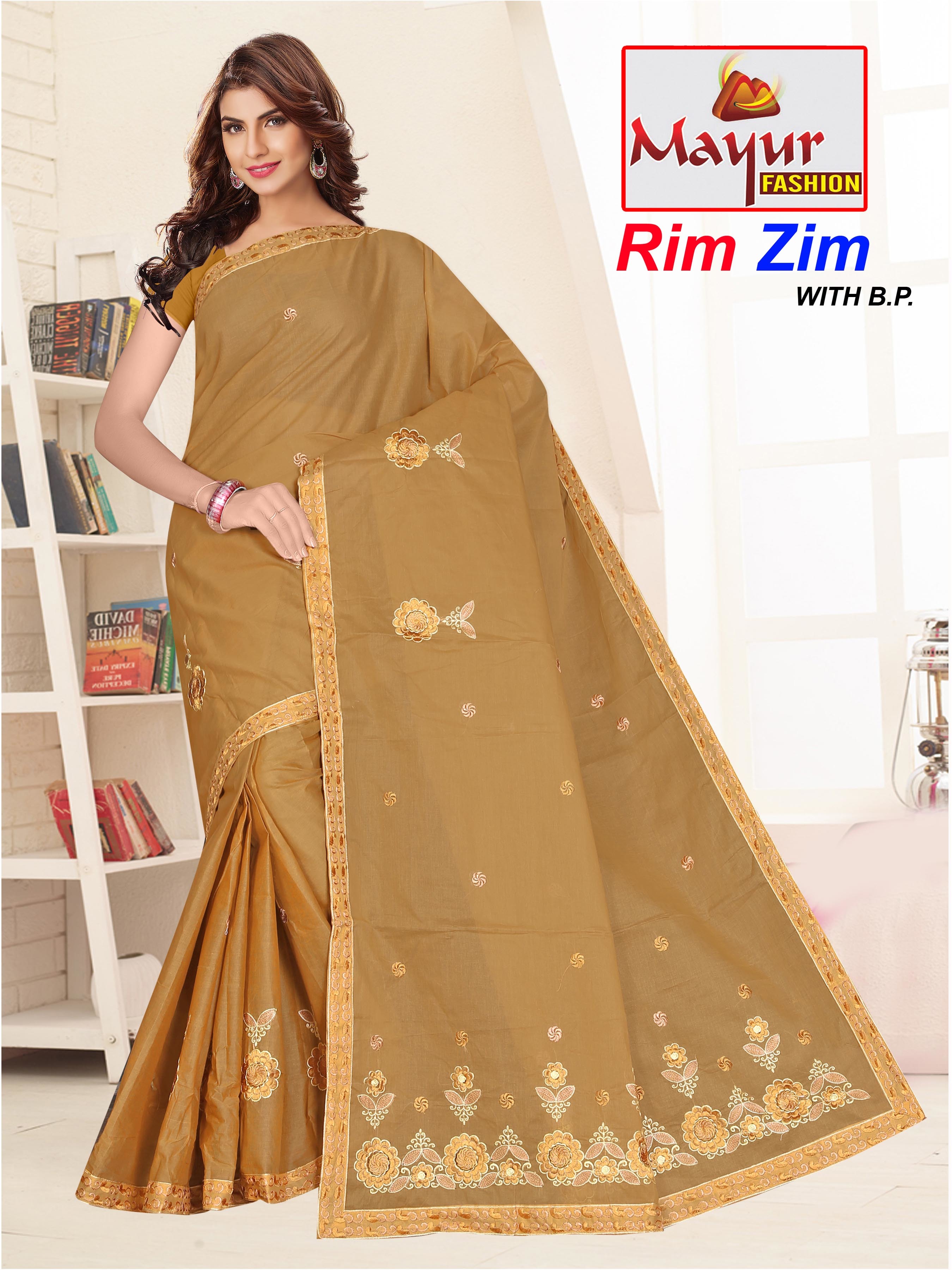 Latest Cotton Work Saree - 100% Pure Cotton, Length: 5.50 Meter, 16 Color Options | Embroidered Pattern, Designed By Fashion Experts