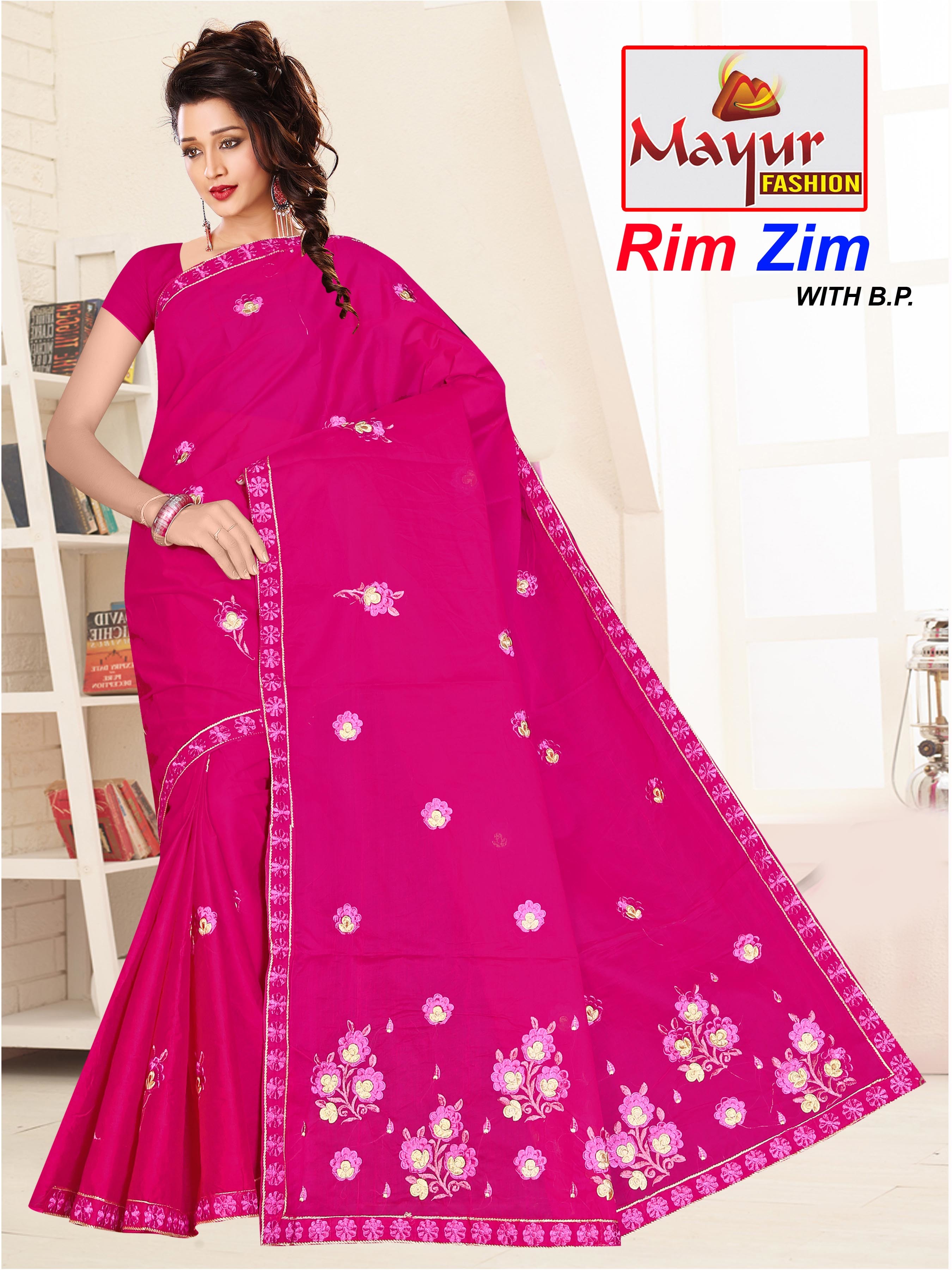 Latest Cotton Work Saree - 100% Pure Cotton, Length: 5.50 Meter, 16 Color Options | Embroidered Pattern, Designed By Fashion Experts