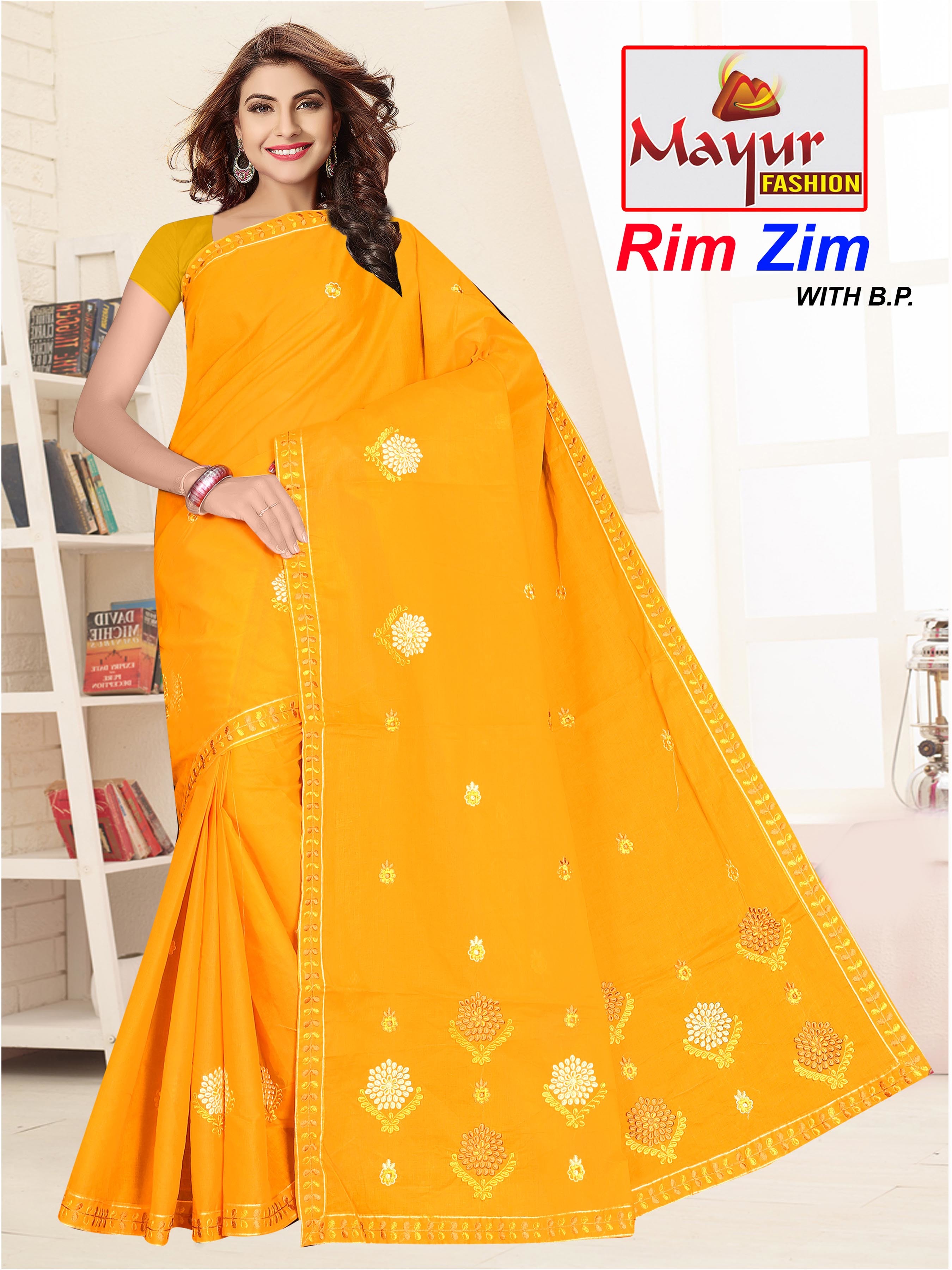 Latest Cotton Work Saree - 100% Pure Cotton, Length: 5.50 Meter, 16 Color Options | Embroidered Pattern, Designed By Fashion Experts