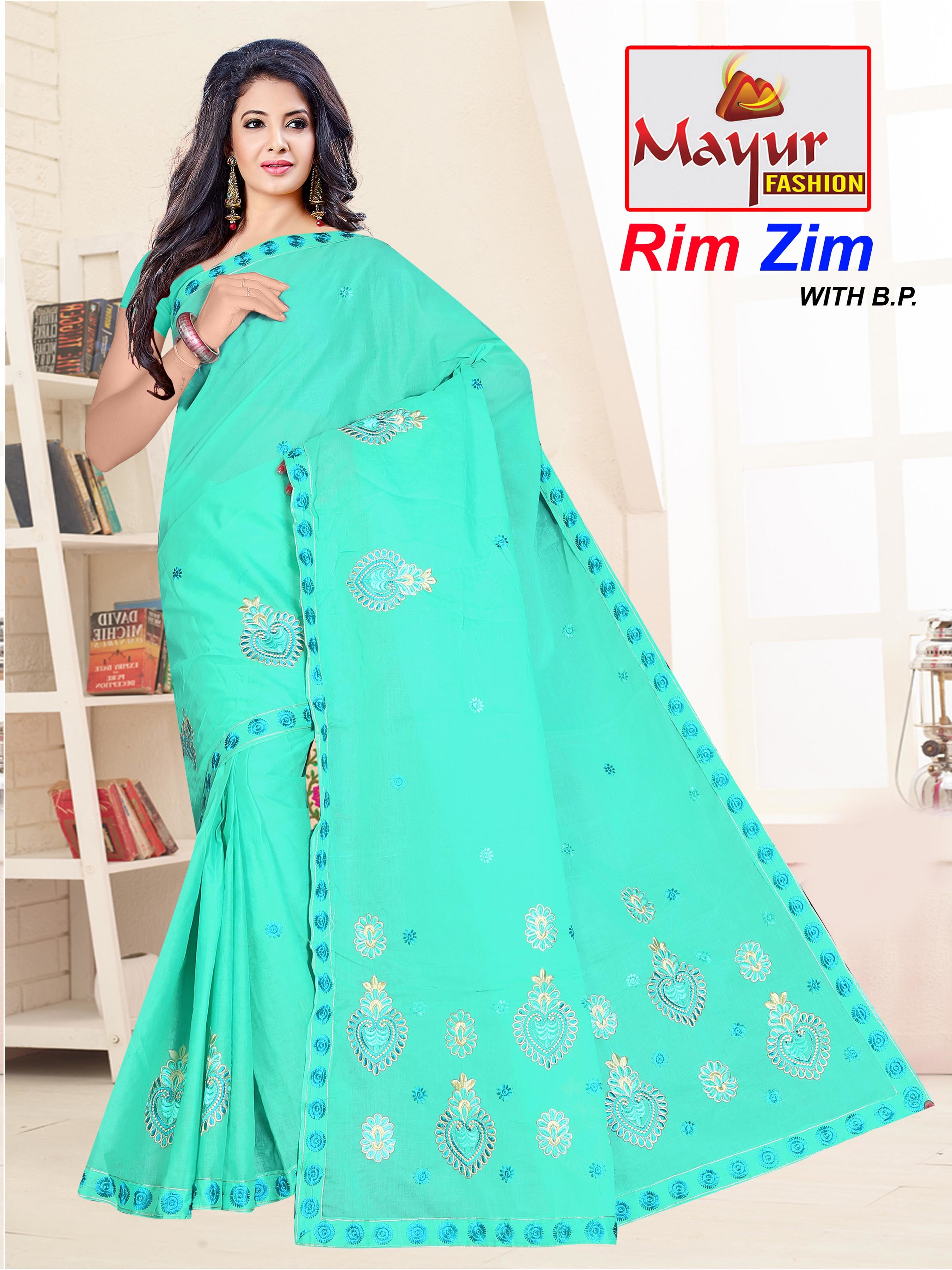 Latest Cotton Work Saree - 100% Pure Cotton, Length: 5.50 Meter, 16 Color Options | Embroidered Pattern, Designed By Fashion Experts