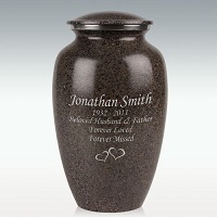 Black Praying Hands Classic Brass Cremation Urn Engravable