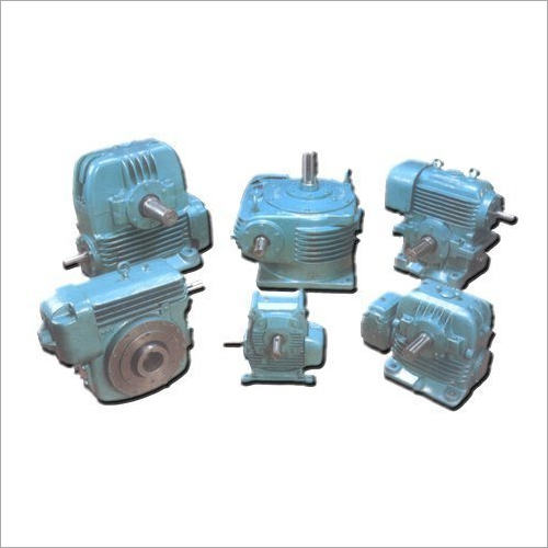 Worm Gearbox - Mild Steel, Sizes Available, Blue | High Precision Gear Engagement, Designed for Industrial Applications