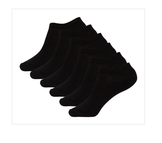 Plain Loafer Socks - Cotton, Ankle Length, White , Striped Pattern, Elasticized Arch Band, Seamless Toe Closure For Enhanced Comfort