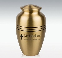 Silver Extra Large Classic Pewter Brass Cremation Urn