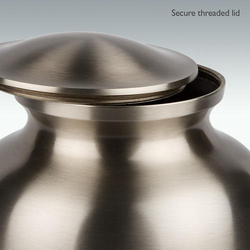 Silver Extra Large Classic Pewter Brass Cremation Urn