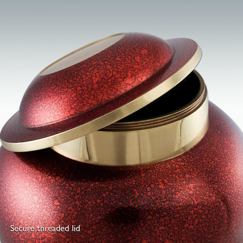 Red Medium Cardinal Brass Cremation Urn Engravable